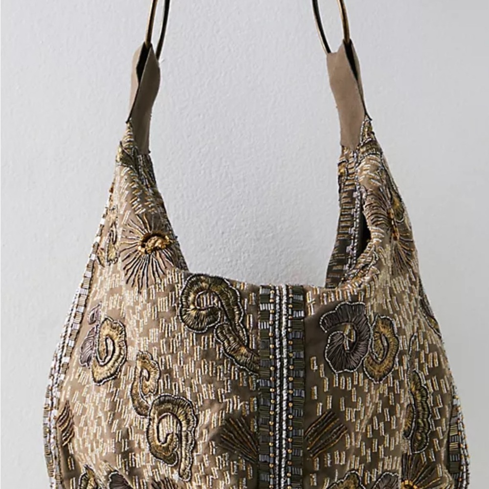 Elegant Brown Embroidered Women's Bag